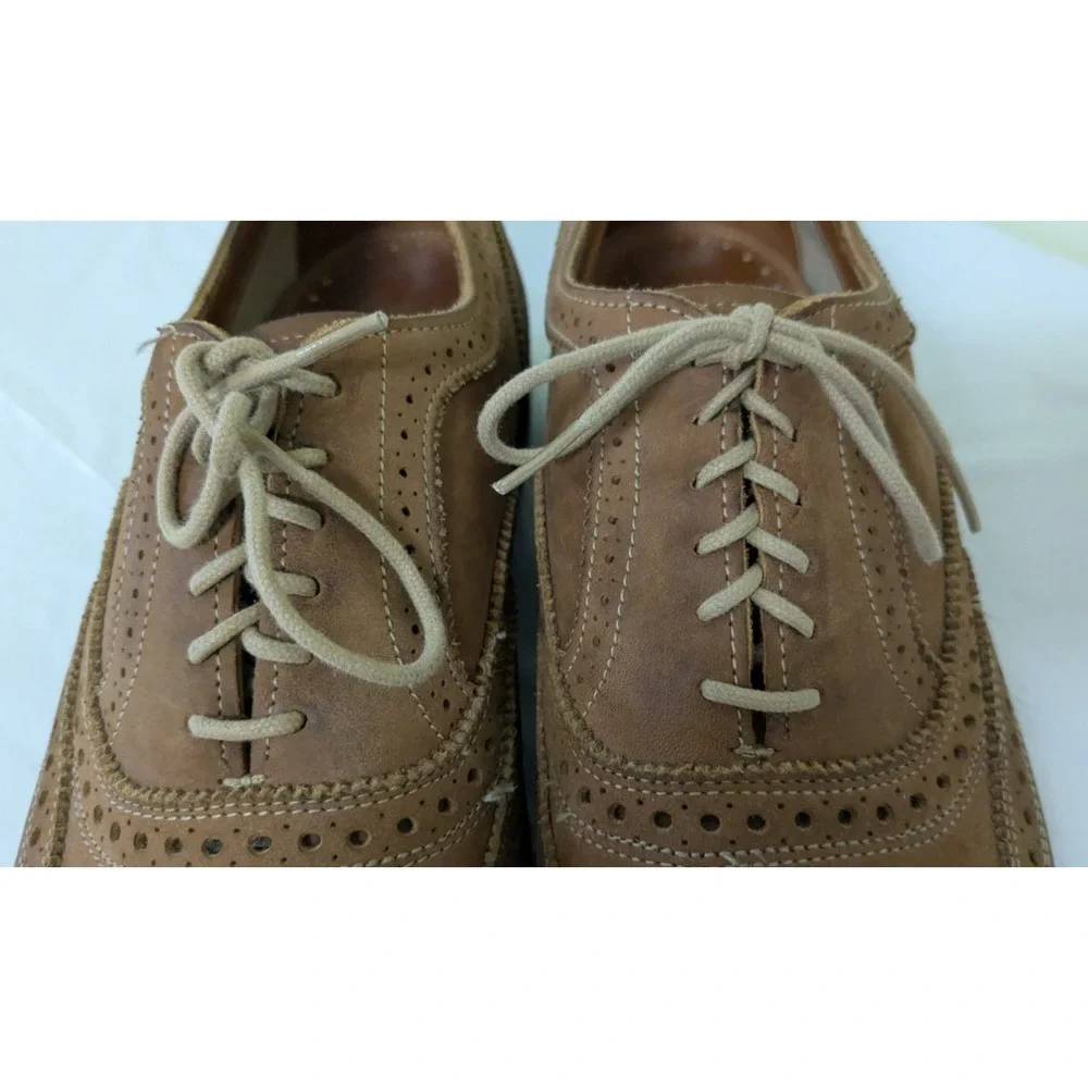 Allen Edmonds Brooks Brothers Neumok Wingtip Oxford Brown Goodyear Welted 10.5D